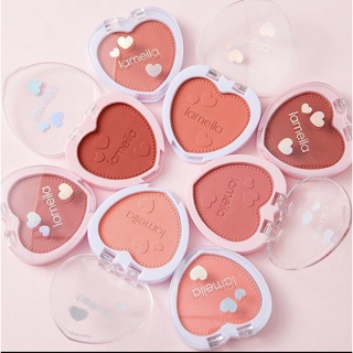 Lameila ลาเมล่าบลัชออนหัวใจ บลัชออนโทนส้ม ส้มพีช เนื้อดี สีสวย ติดทน Soft Blusher