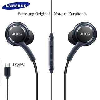 ของแท้ ชุดหูฟังไมโครโฟนอินเอียร์ แบบมีสาย Type c สําหรับ Samsung AKG EO IG955 Galaxy note10 S10 S9 S8 S7 S6