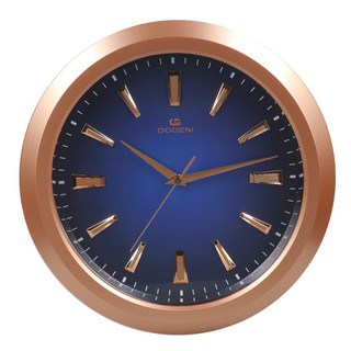 นาฬิกา นาฬิกาแขวนผนังพลาสติก DOGENI ขนาด 14.5 นิ้ว สีทอง/สีน้ำเงิน ของตกแต่งบ้าน เฟอร์นิเจอร์ ของแต่งบ้าน WALL CLOCK PLA