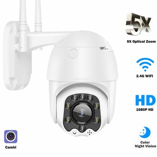 PTZ Dome IP CamHi Two WAY Audio Wireless WiFi 1080P Zoom 5X