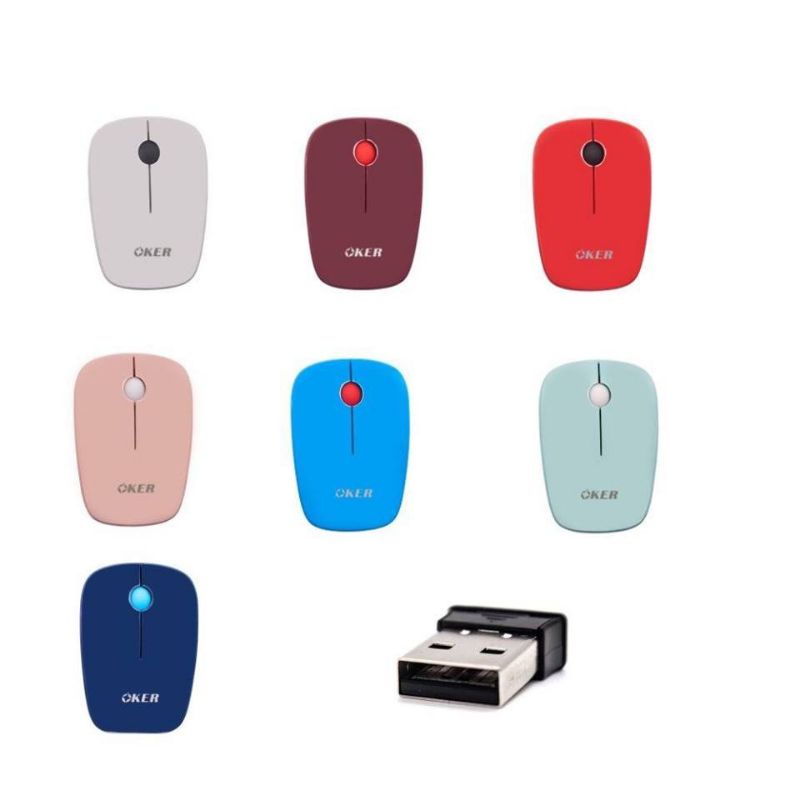 ภาพสินค้าส่งเร็ว oker เม้าส์ไร้สาย เล็กบาง USB 2.4GHz Mouse Wireless รุ่นoker i268 จากร้าน ab_accessories บน Shopee ภาพที่ 3