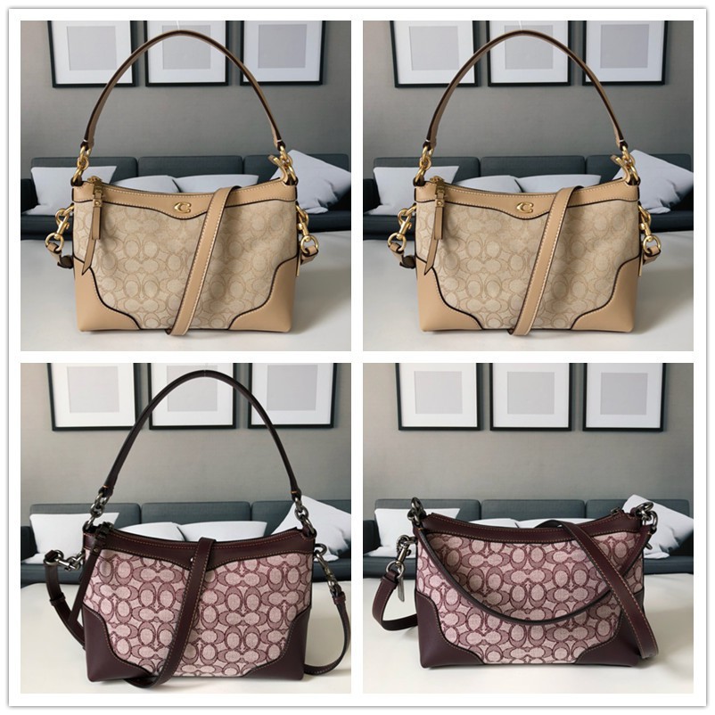 coach-f46285-กระเป๋าสะพายคู่ผืนผ้าใบใหญ่ของผู้หญิงบิ๊กซีพร้อมกระเป๋าฮาล์ฟมูน