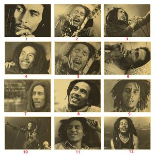 Bob Marley retro poster Kraft music painting Vintage Poster nostalgic old Reggae Rock poster
