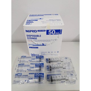 ภาพหน้าปกสินค้าSyringe Nipro กระบอกฉีดยา ป้อนยา  50 ml.หัวฉีด , หัวข้าง  (แบบไม่มีหัวเข็ม) ที่เกี่ยวข้อง