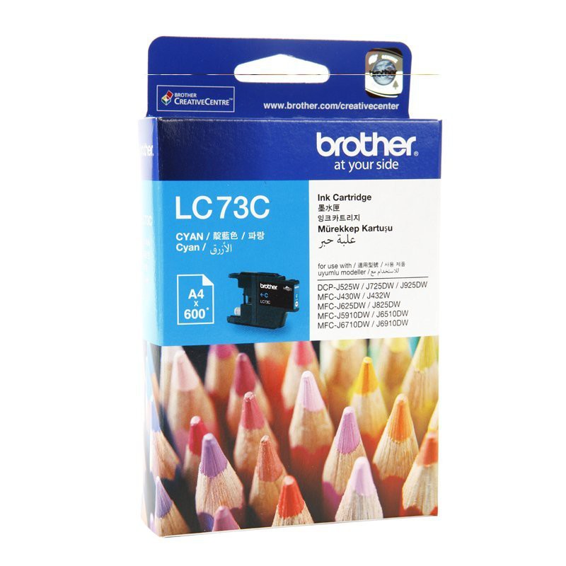 brother-ink-cartridge-lc-73-cyan-ตลับหมึกของแท้สีฟ้า-mfc-j6510dw-j6710dw-j5910dw-j430w-j625dw-j825dw-earth-shop