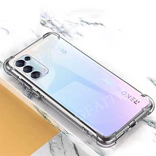 Ready Stock เคสโทรศัพท์ OPPO Reno 5 Pro 5G Reno 4 Pro 4G Shockproof Case Clear TPU Airbags Bumper Full Cover Cases TPU Simple Softcase Casing For Reno5 5Pro Reno4 4Pro