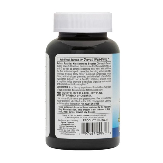 วิตามินเด็ก-natures-plus-animal-parade-immune-booster-วิตามินกระตุ้นภูมิคุ้มกันสำหรับเด็ก-แบบเคี้ยว-90-เม็ด-naturesplus