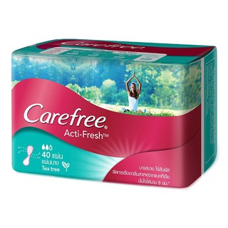 Carefree Acti-Fresh Healthy 40 ชิ้น แผ่นอนามัย แคร์ฟรีแอคทิ-เฟรช เฮลที สัมผัสนุ่ม บางสบาย