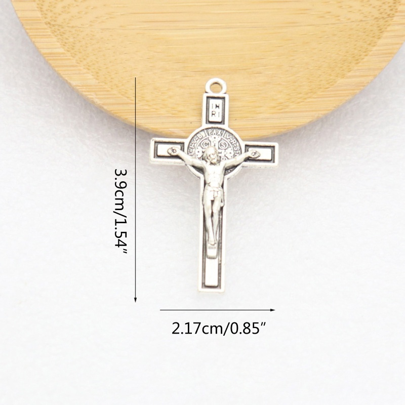 aotoo-จี้โลหะ-รูปไม้กางเขน-พระเยซู-คาทอลิก-เครื่องประดับทางศาสนา-สําหรับสร้อยคอ-พวงกุญแจรถยนต์-diy