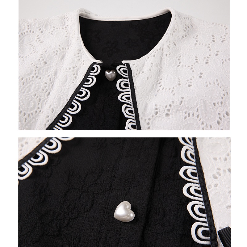 ภาพสินค้าMANSA jacquard mini dress ชุดสตรี มินิเดรสผ้าแจ็คการ์ดสีดำ แฟชั่นผู้หญิง จากร้าน mansa.official.store บน Shopee ภาพที่ 7