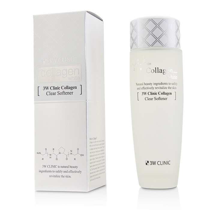 3W Clinic - คอลลาเจน ปรับผ้านุ่ม แบบใส สีขาว | Shopee Thailand