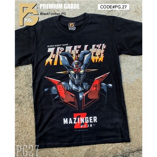 เสื้อยืดผ้าฝ้ายพรีเมี่ยม PG 27 Mazinger Z Robot เสื้อยืด หนัง นักร้อง เสื้อดำ สกรีนลาย ผ้าหนา PG T SHIRT