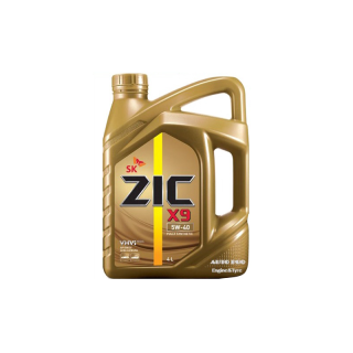 (น้ำมันใหม่ปี2023/API:SP) 5W-40 ZIC X9 |4 ลิตร| สำหรับเรื่องยนต์เบนซิน/ดีเซล สังเคราะห์แท้ 100% ระยะ 15,000 KM.