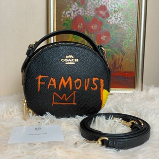 กระเป๋าแบรนด์เนมมือสอง ของแท้ Use Like new COACH X JEAN-MICHEL BASQUIAT CANTEEN CROSSBODY สีดำ