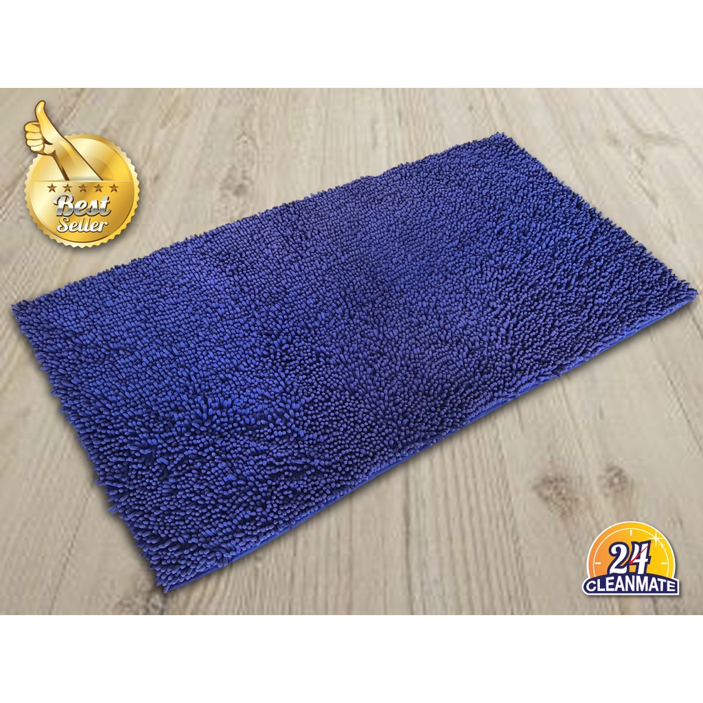 cleanmate24-พรมไมโครไฟเบอร์-สีน้ำเงิน-70x140-cm