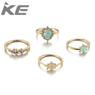 Jewelry Colorful diamond ring set of 4 colorful candy-colored ring set joint ring for girls fo