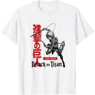 เสื้อยืดโอเวอร์ไซส์เสื้อยืด พิมพ์ลาย Attack on Titan Season 3 Armin Kanji สําหรับผู้ชายS-3XL