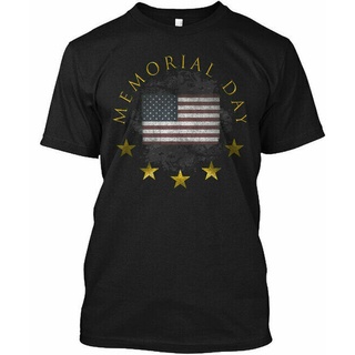 ใหม่ เสื้อยืดลําลองแฟชั่นสําหรับผู้ชาย แขนสั้น พิมพ์ลาย Memorial Day ออกแบบดี สไตล์วินเทจ