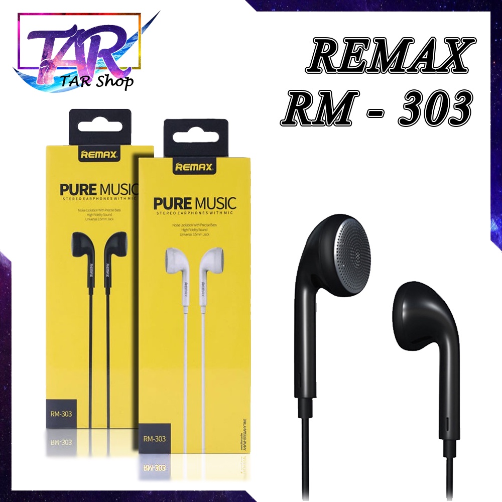 Remax หูฟังมีไมค์ในตัว Earbud RM 303 ของแท Shopee Thailand