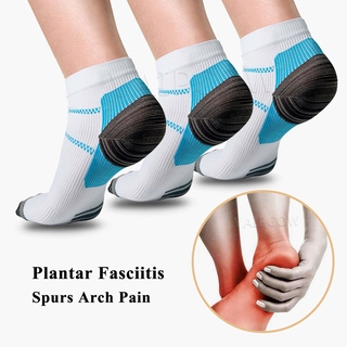 ถุงเท้าบีบอัด 1 คู่ สําหรับ Plantar Fasciitis แผ่นรองเท้า ส้นเท้ากระเด็น ปวดข้อเท้า สบาย ถุงเท้าเวนัส ถุงเท้า Insoes