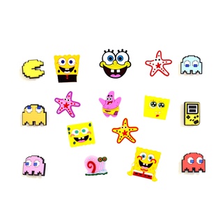 พร้อมส่ง กระดุมติดรองเท้า Crocs Jibbitz Pins SpongeBob Bar DIY