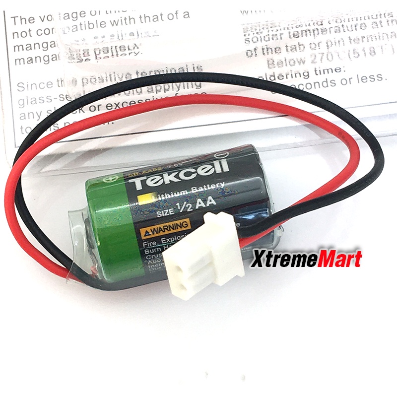 แบตเตอรี่ Tekcell SB-AA02 3.6V 1/2AA 14250 Lithium 1200mAh สีเขียว-ดำ ...