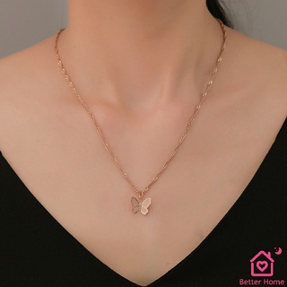 สร้อยคอจี้ผีเสื้อ  สร้อยคอสไตล์เกาหลี สร้อยคอแฟชั่น necklace
