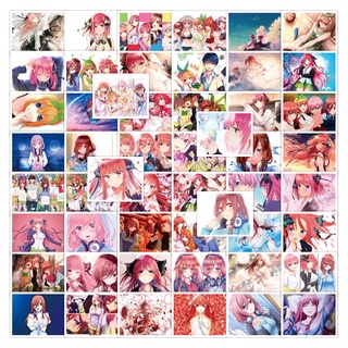 สติ๊กเกอร์โปสเตอร์ The Quintessential Quintuplets อะนิเมะกันน้ํา 50 ชิ้น