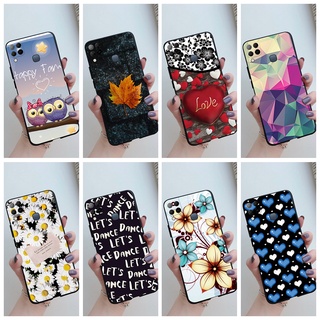 เคสโทรศัพท์มือถือ ผิวด้าน กันกระแทก ลายเพ้นท์สีดํา สําหรับ INFINIX hot 10 hot 10s hot 10 play hot10s hot10play hot10