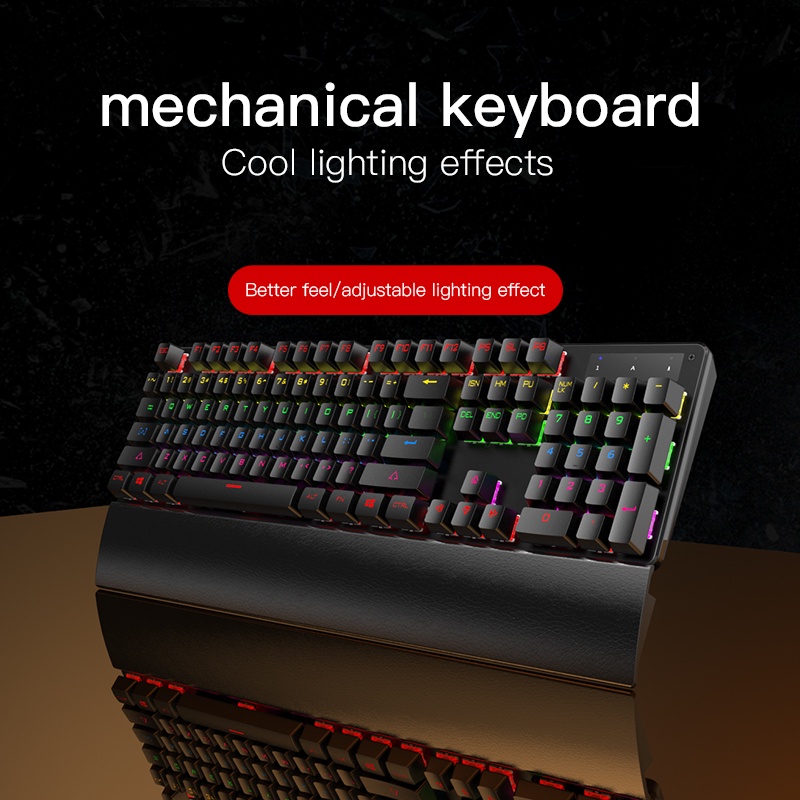 ภาพสินค้าLDD LED Gaming Mechanical Keyboard แล็ปท็อปในการเล่นเกมหรือทำงาน 104 Keys Backlit คีบอร์ดเกมมิ่ง blue switch จากร้าน ldd_3c.shop บน Shopee ภาพที่ 2