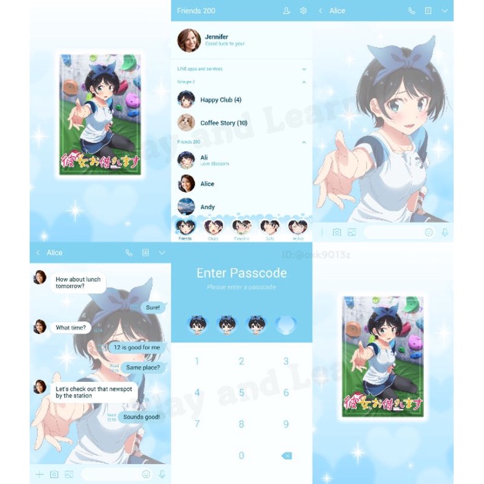 ภาพสินค้าการ์ตูน สะดุดรักยัยแฟนเช่า Rent A Girlfriend, Kanojo Okarishimasu สติกเกอร์ไลน์ ธีมไลน์ Sticker Theme Line Anime อนิเมะ จากร้าน playandlearn บน Shopee ภาพที่ 2