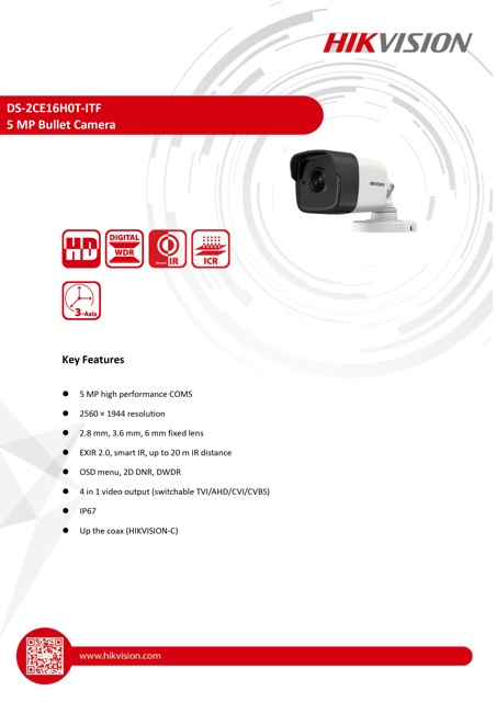 กล้องวงจรปิด-ds-2ce16h0t-itf-5ล้านพิกเซล-2-8mm