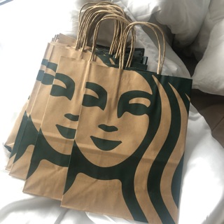 ภาพหน้าปกสินค้า(1ชุดมี3-5ใบ) Starbucks Bag ถุงกระดาษสตาบัค ที่เกี่ยวข้อง