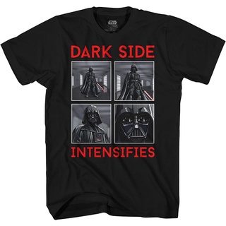 ย้อนยุคเสื้อยืด ผ้าฝ้าย พิมพ์ลายกราฟฟิค STAR WARS Darth Vader Dark Side Intensifies สําหรับผู้ชายS-5XLสามารถปรับแต่งได้
