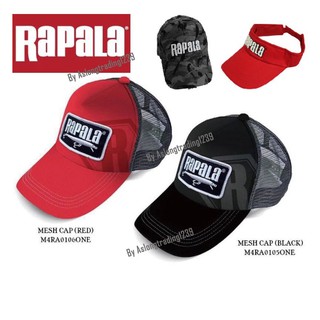 สินค้า Rapala หมวกกอล์ฟ ผ้าตาข่าย ปรับได้ สีดํา แดง เหมาะกับฤดูร้อน สําหรับผู้ชาย เล่นกีฬาตกปลา