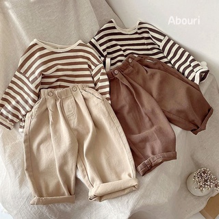 【 Babycat 】 พร้อมส่ง ขายดี ใหม่ กางเกงลําลอง ผ้าฝ้าย ทรงหลวม กระดุมคู่ สไตล์เกาหลี ญี่ปุ่น สําหรับผู้ชาย ผู้หญิง 2