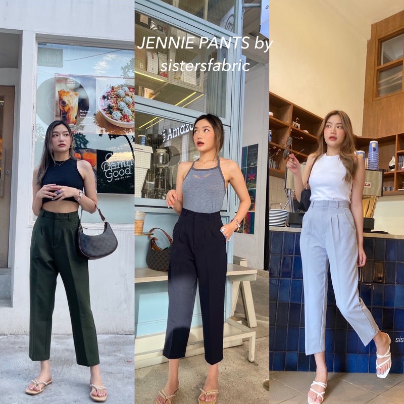 ภาพหน้าปกสินค้าSistersfabric - JENNIE PANTS พร้อมส่ง จากร้าน sistersfabric บน Shopee