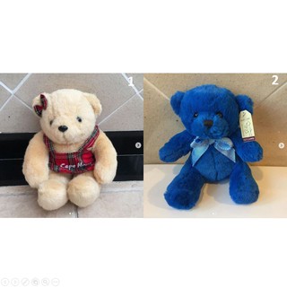 ตุ๊กตา หมี ตุ๊กตาหมี ลายสก๊อต และสีน้ำเงิน น่ารักมาก ซื้อมายังไม่ได้ใช้ ของใหม่ มือ 1 เก็บในห่ออย่างดี
