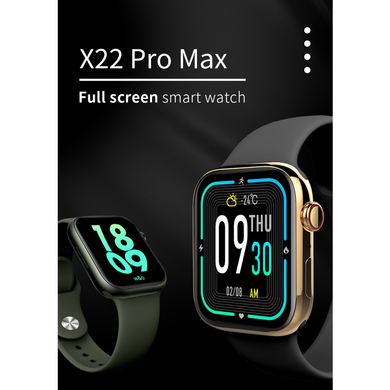 ใหม่ X22 PRO Max นาฬิกาข้อมือสมาร์ทวอทช์ ไร้สาย สแตนด์บายนาน ชาร์จได้ ...