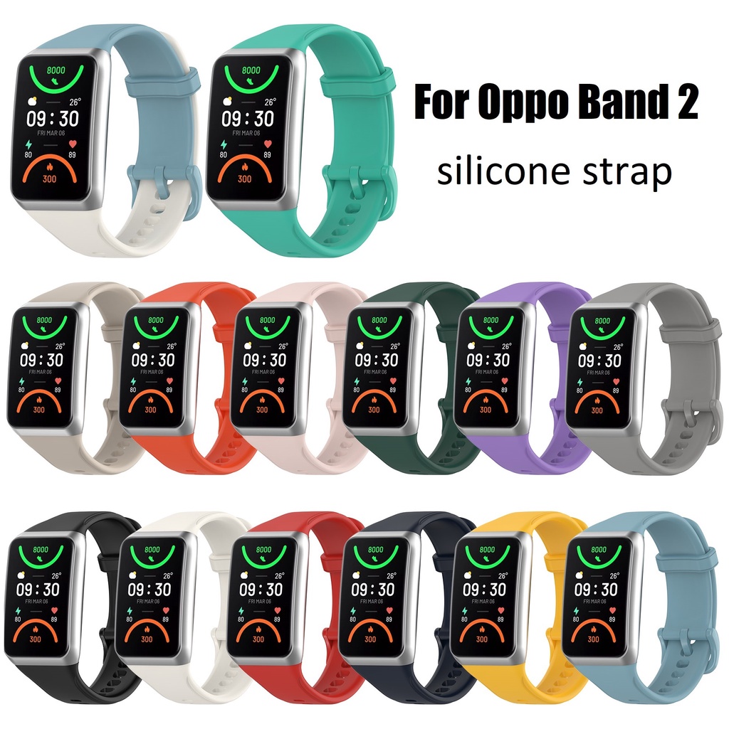 ภาพประกอบคำอธิบาย สายนาฬิกาข้อมือ ซิลิโคน สไตล์ทางการ แบบเปลี่ยน สําหรับ Oppo band 2 SmartWatch Oppo Band2 Oppo band 2