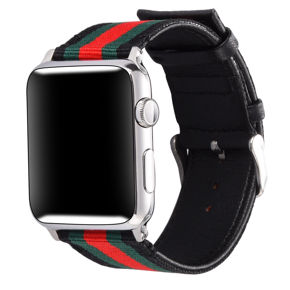 ภาพหน้าปกสินค้าสายนาฬิกาไนลอน พร้อมหนังแท้ 40 มม. 42 มม. 44 มม. สำหรับ Apple Watch Series 6 SE 1 2 3 4 5 38 จากร้าน dinghanda.th บน Shopee