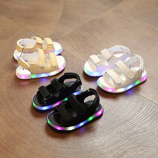 DUDUBABA รองเท้าแตะ แบบมีไฟ LED สำหรับเด็ก