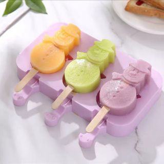 พร้อมส่ง DIY ไอศครีม แม่พิมพ์ไอติม ซิลิโคนไอศครีม (ตุ๊กตาหิมะ)