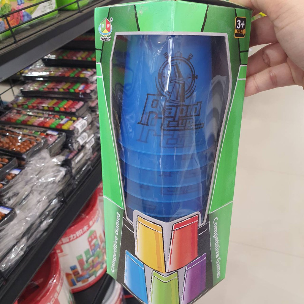 แก้ว-ชุดแก้วสแต็ค-สแตค-rapidcup-เกมเรียงถ้วยแก้ว-1กล่อง12ใบ-3สี-แก้วสแต็ค