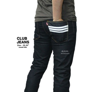 กางเกงยีนส์ ผู้ชาย ผ้ายืด ทรงเดฟเอว 28-36" #LX101