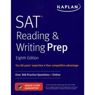DKTODAY หนังสือ KAPLAN SAT READING &amp; WRITING PREP WITH ONLINE (8ED)