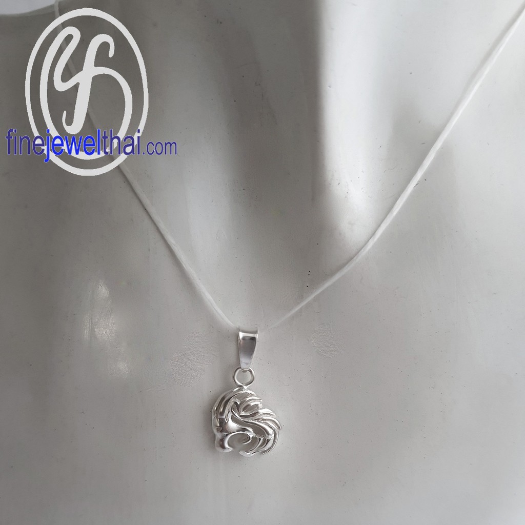 finejewelthai-จี้ราศี-ราศีสิงห์-จี้เงินแท้-leo-silver-pendant-p116900