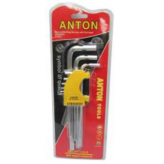 Anton ชุดกุญแจ 6 เหลี่ยม ขนาด 1.5 - 10.0 มม. 9 ชิ้น / ชุด