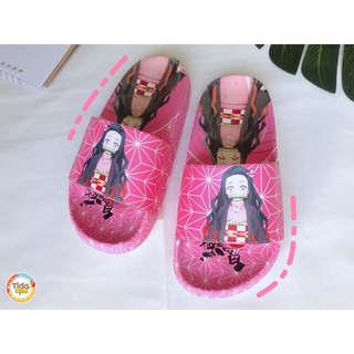 สินค้า 🇹🇭พร้อมส่งจากไทย🇹🇭รองเท้าแตะ รวมรองเท้าเด็กสกรีนพื้นเนซึโกะ ดาบพิฆาตอสูร ไซส์ 24-35
