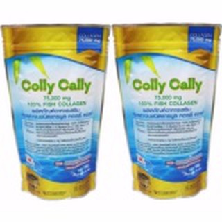 Colly Cally คอลลาเจนแท้ชนิดแกรนูล 75,000 mg. Fish Collagen 100%( 2 ถุง )